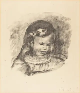 Claude Renoir, with Lowered Head, by Pierre-Auguste Renoir