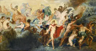 Copy after the Painting by Rubens "The Council of Gods", by Pierre-Auguste Renoir