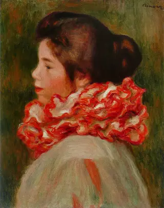 Girl in a Red Ruff, by Pierre-Auguste Renoir