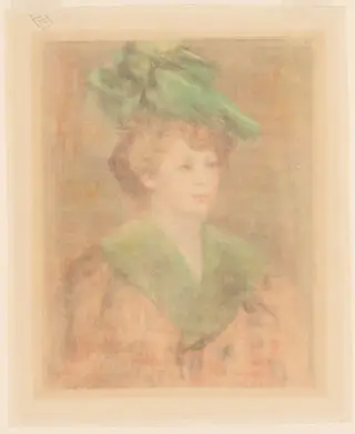 Lady with Green Hat (Mlle. Dieterle?), by Pierre-Auguste Renoir
