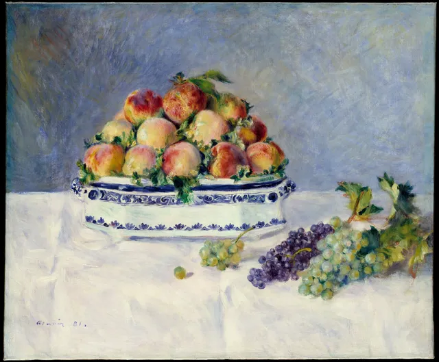 Still Life with Peaches and Grapes