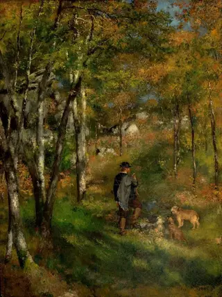 The Painter Le Coeur Hunting in the Forest of Fontainebleau, by Pierre-Auguste Renoir