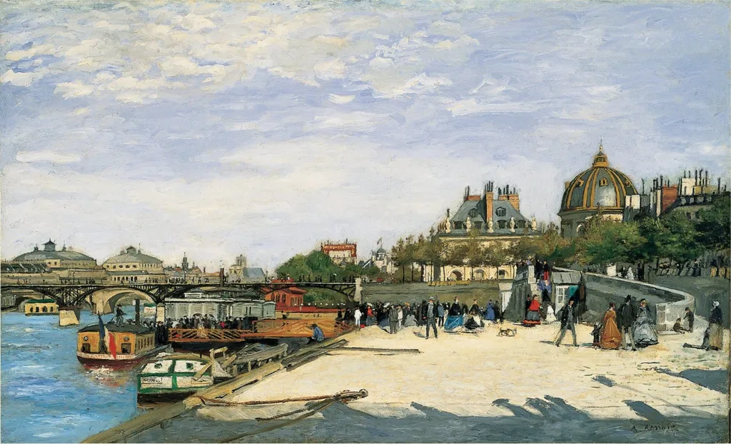 The Pont des Arts, Paris, by Pierre-Auguste Renoir, oil, 1867