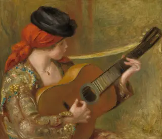 Young Spanish Woman with a Guitar, by Pierre-Auguste Renoir
