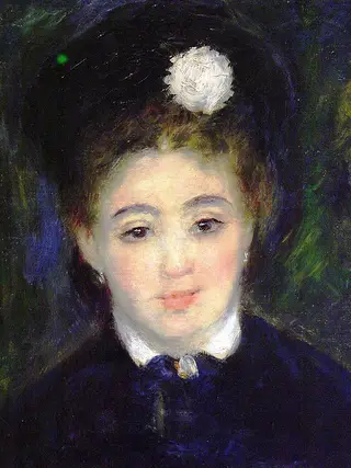 Young Woman in Black, by Pierre-Auguste Renoir