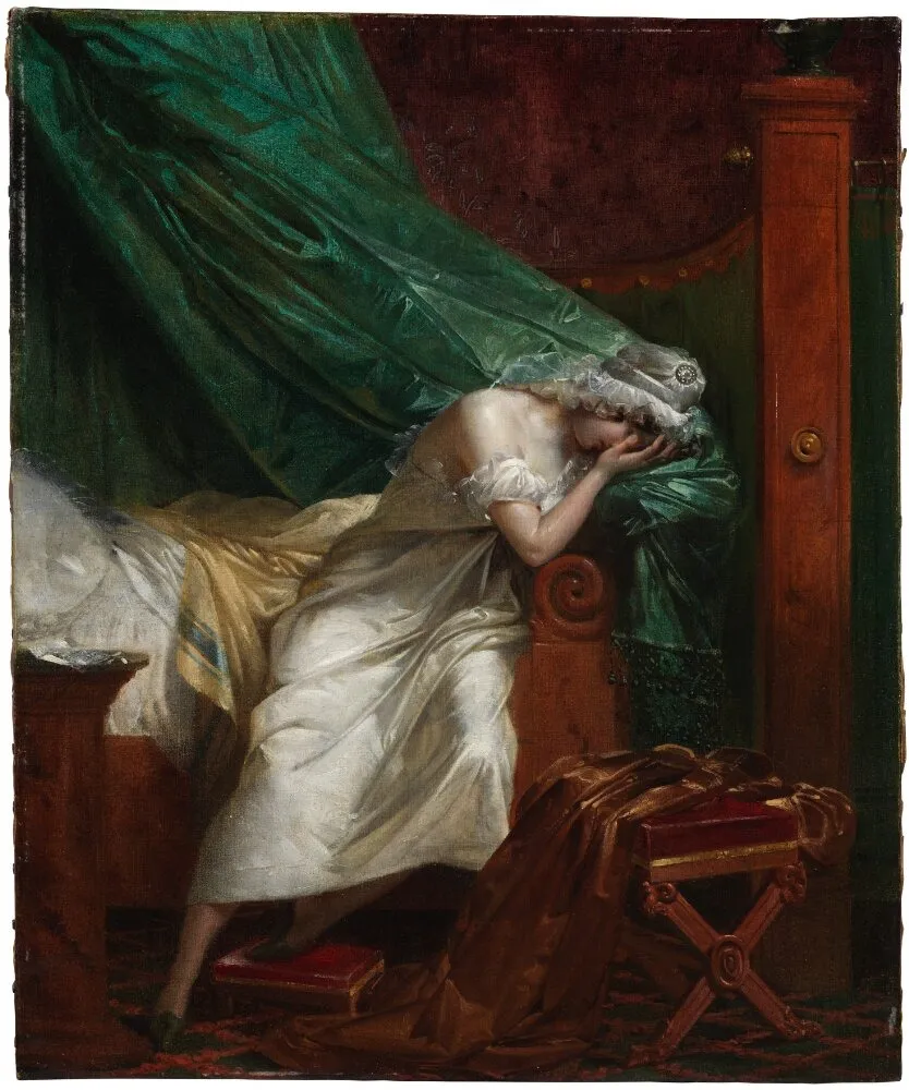 The Farewell, by Pierre-Auguste Vafflard, oil, 1829