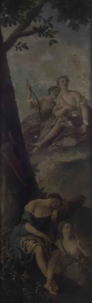 Sleeping Diana with Nymphs, by Pierre Benevault