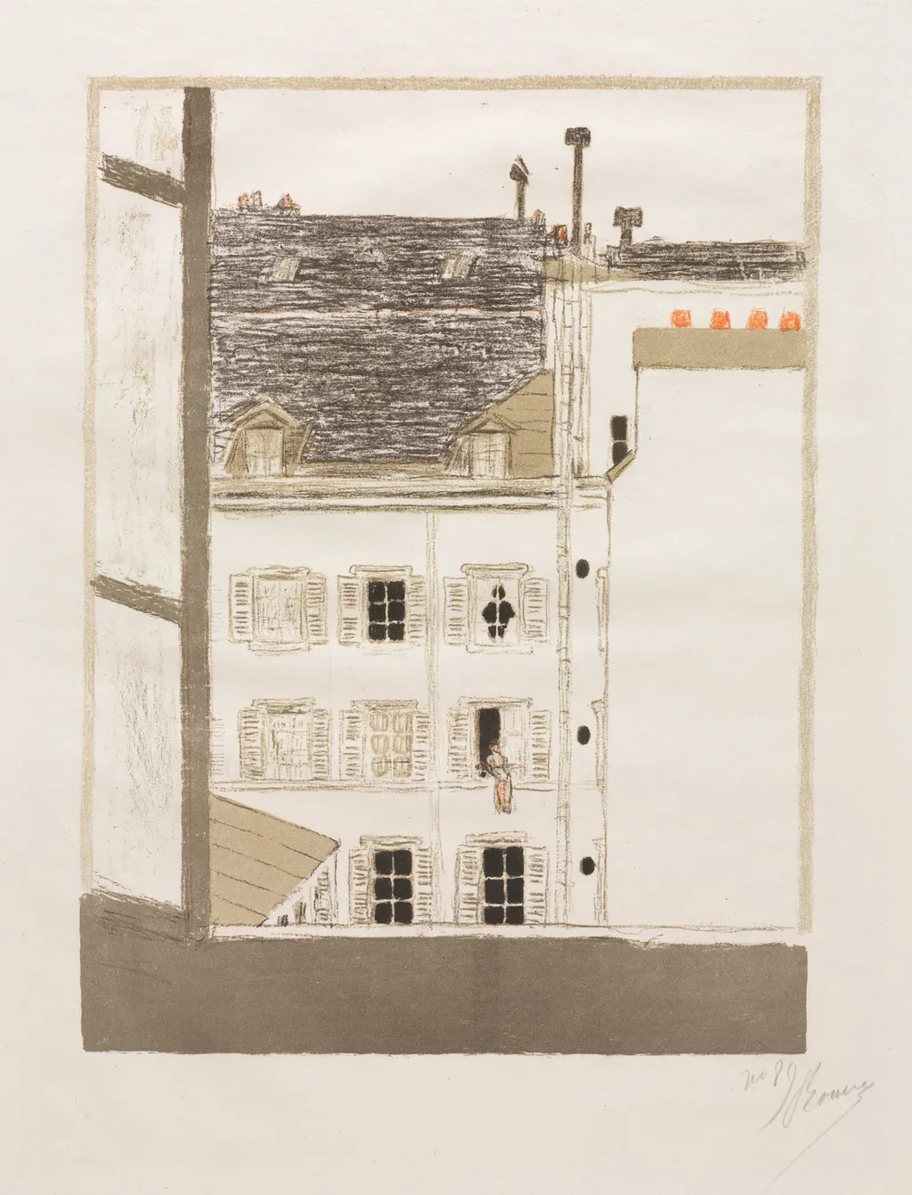 Houses in the Courtyard, by Pierre Bonnard, 1899