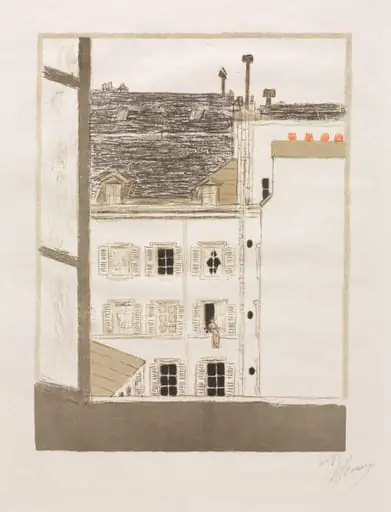 Houses in the Courtyard, by Pierre Bonnard