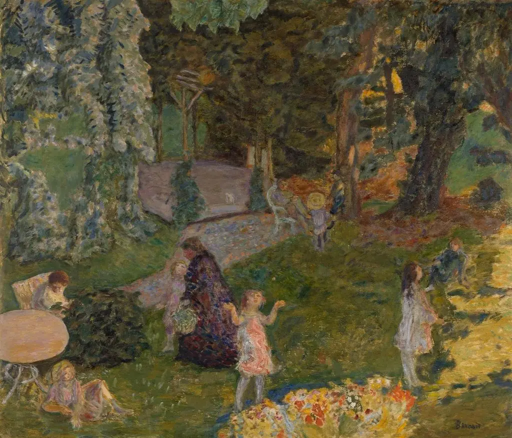 La Famille au jardin. Grand-Lemps