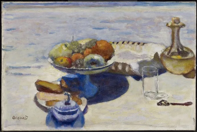 La table garnie, by Pierre Bonnard, oil, 1924