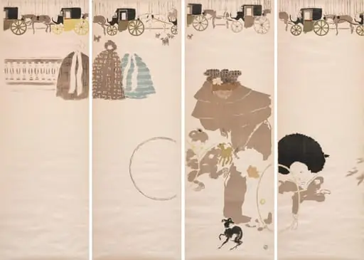 Nursemaids’ Promenade, Frieze of Carriages, by Pierre Bonnard