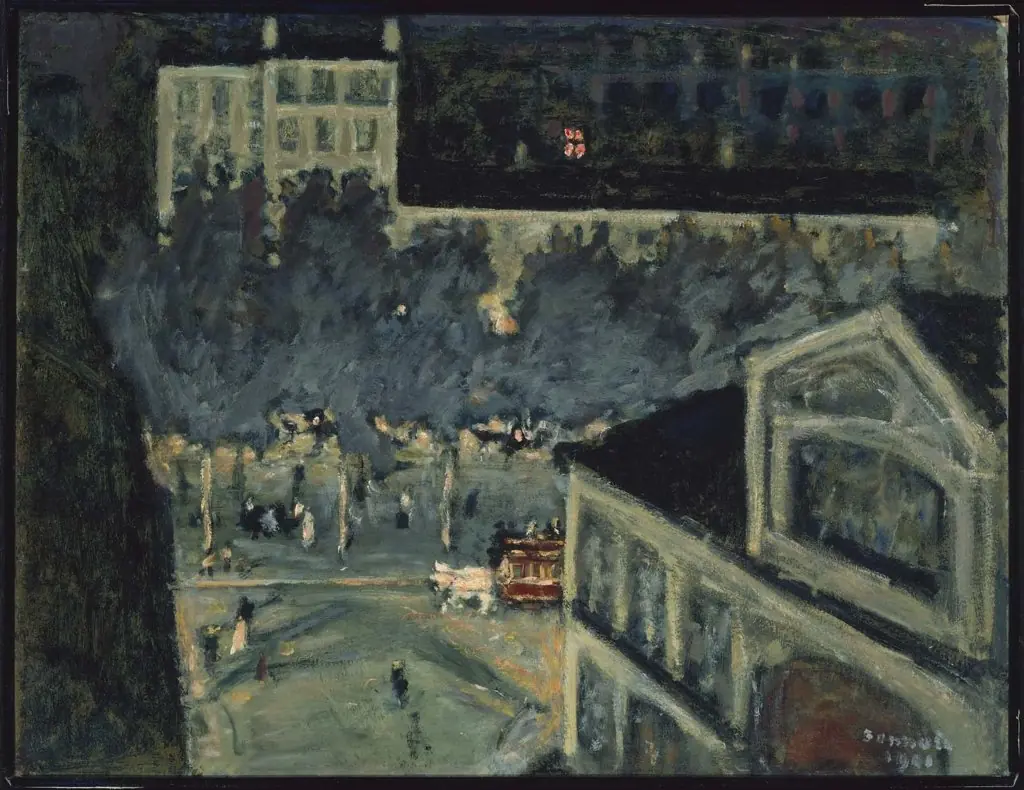 Paris Boulevard at Night, by Pierre Bonnard