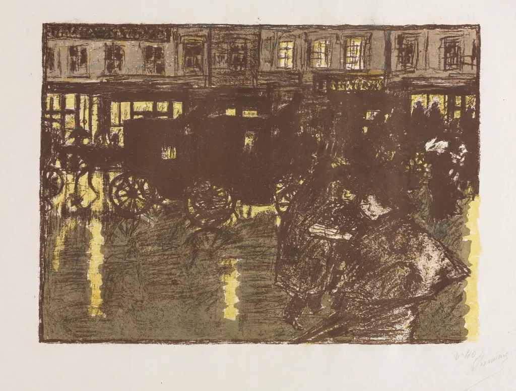 Street at Evening in the Rain, by Pierre Bonnard, 1899
