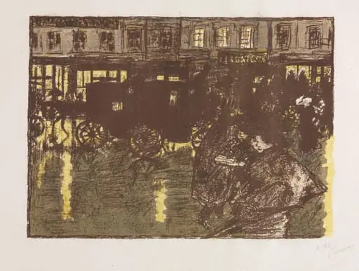 Street at Evening in the Rain, by Pierre Bonnard