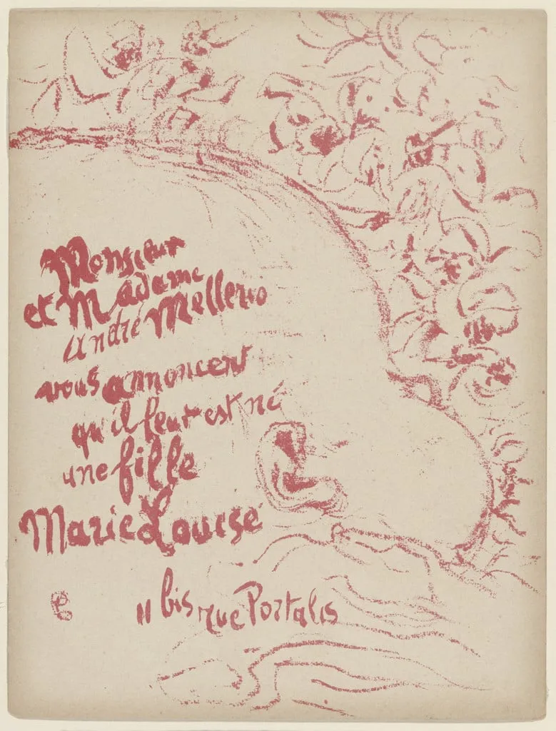 Untitled, by Pierre Bonnard, ink, 1898