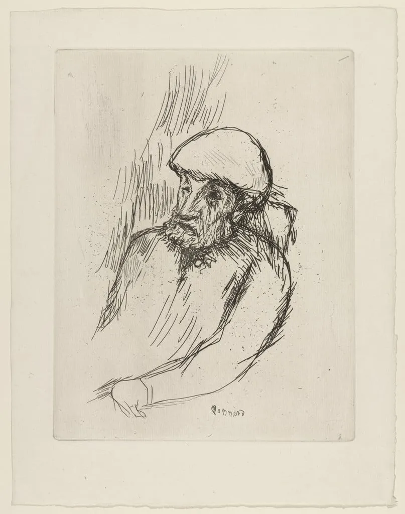 Untitled, by Pierre Bonnard, ink, 1914