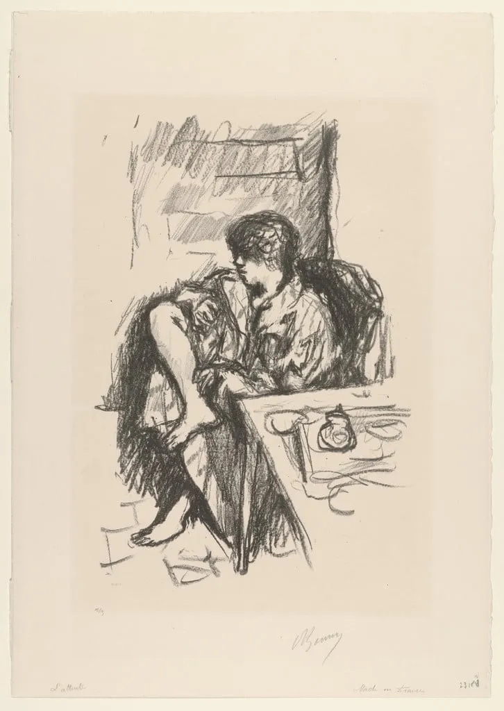 Untitled, by Pierre Bonnard, ink, 1925