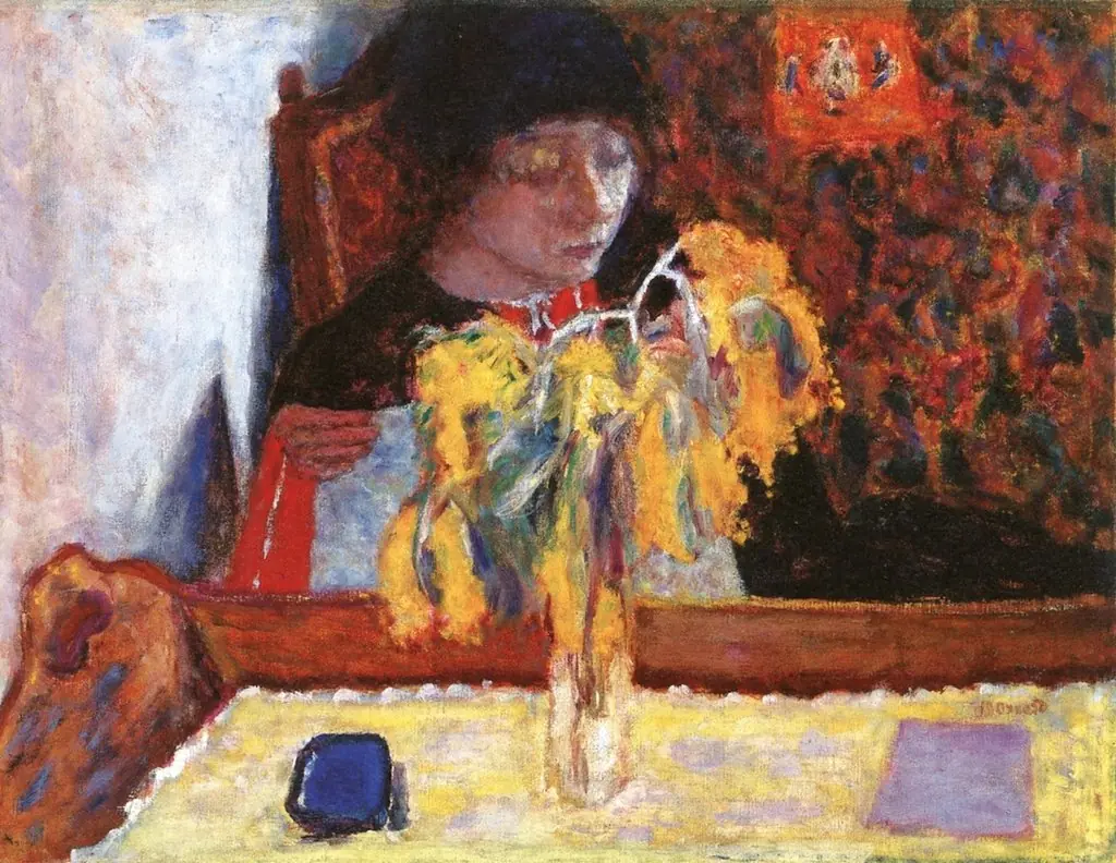 Woman with Mimosa, by Pierre Bonnard