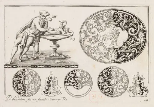 # 2 From  " Livre second Cesais de Graubre "
Second book of Engraved Design
