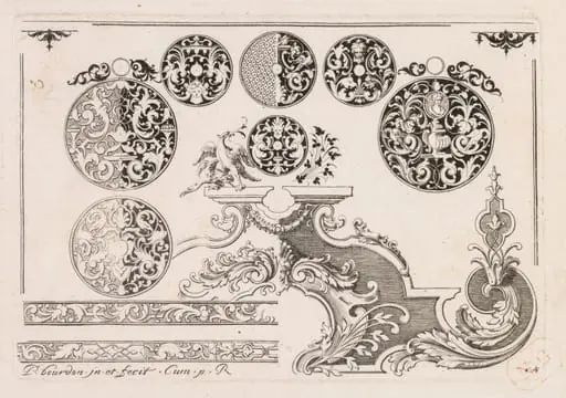 # 5 from " Livre second essais de gravjre " second book of Engraved Designs, by Pierre Bourdon