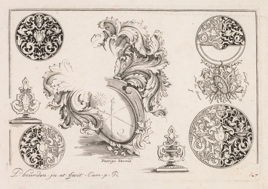 # 7from " Livre second essais de gravjre " Second book of Engraved Designs, by Pierre Bourdon, 1703