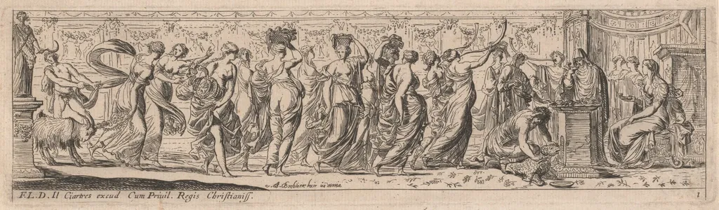 Sacrifice of a Ram, by Pierre Brebiette, ink, 1626