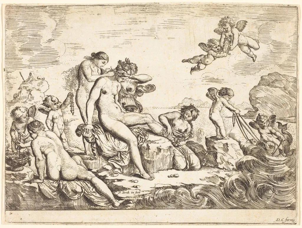 The Toilet of Thetis, by Pierre Brebiette, ink, 1625