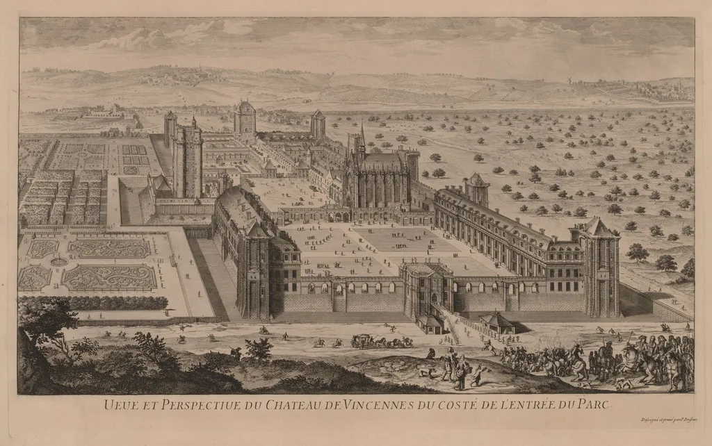Perspective of Château of Vincennes, by Pierre Brissart, 1604