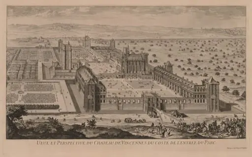 Perspective of Château of Vincennes, by Pierre Brissart