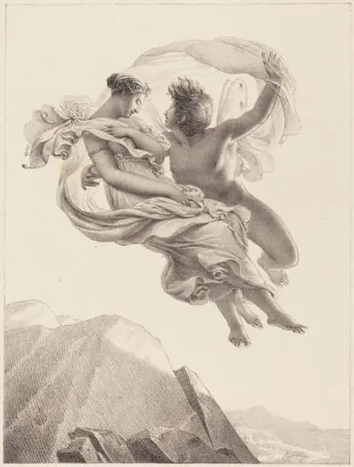 Zephyr and Psyche, by Pierre Claude François Delorme
