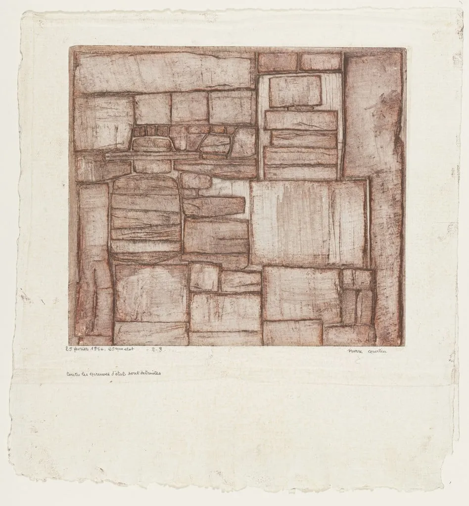 Untitled, by Pierre Courtin, ink, 1956