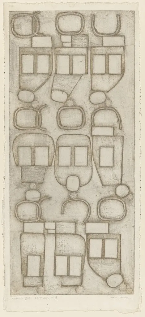 Untitled, by Pierre Courtin, ink, 1953