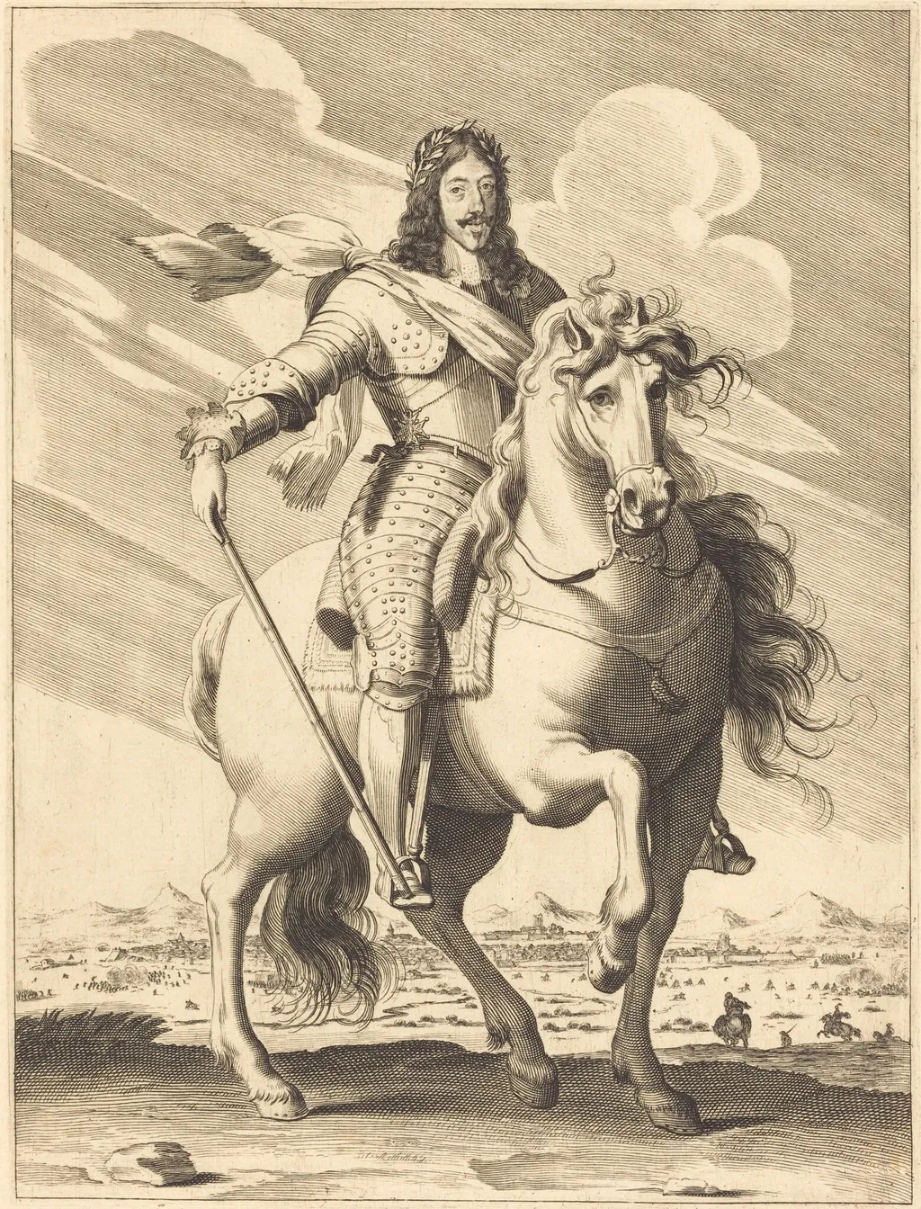 Louis XIII, by Pierre Daret de Cazeneuve, ink, 1643