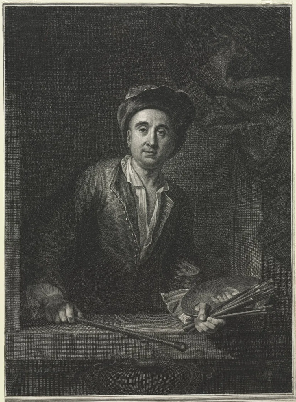 François de Troy, after a Self-Portrait, by Pierre Drevet, 1738