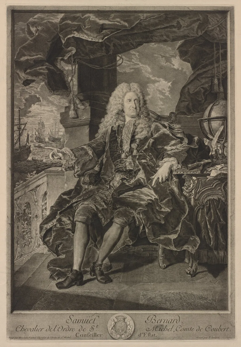 Samuel Bernard, by Pierre Drevet, 1729