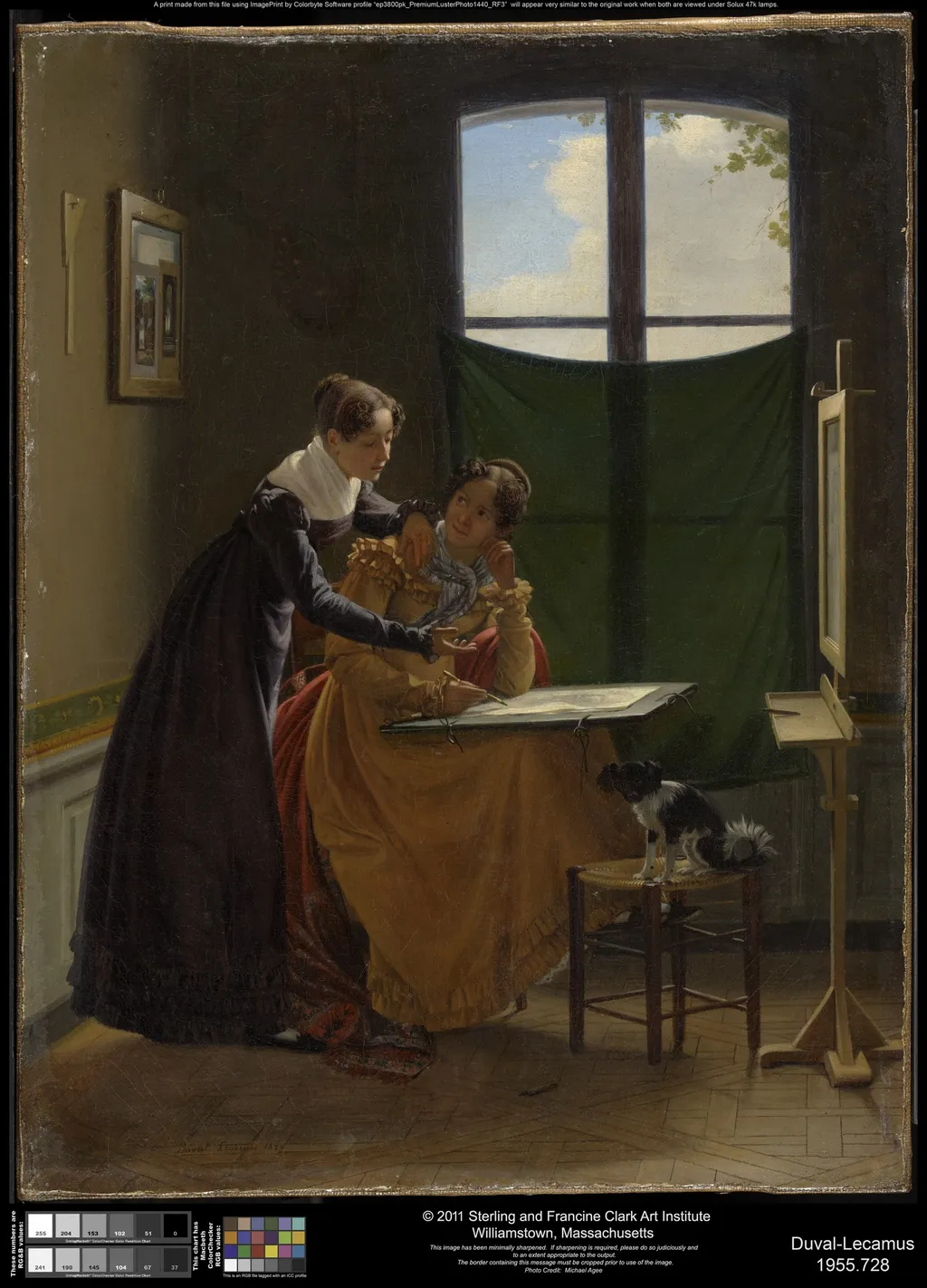 The Drawing Lesson, by Pierre Duval Le Camus, oil, 1826