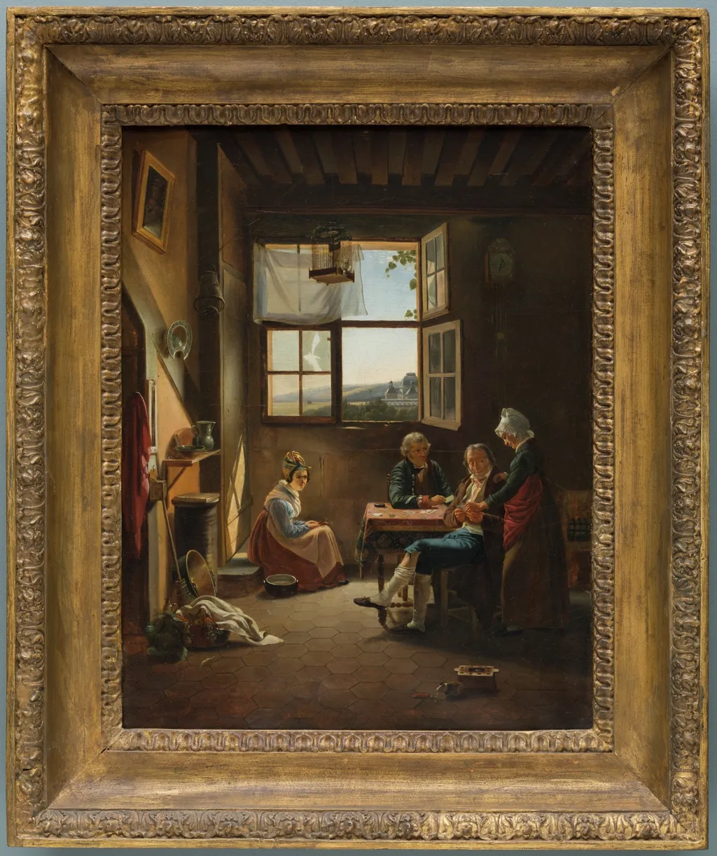 Two Veterans Playing "Piquet", by Pierre Duval Le Camus, oil, 1819