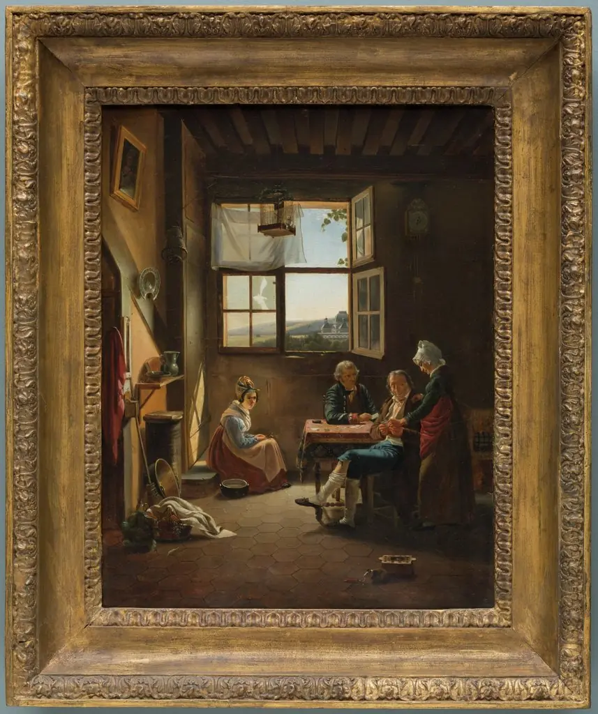 Two Veterans Playing "Piquet", by Pierre Duval Le Camus
