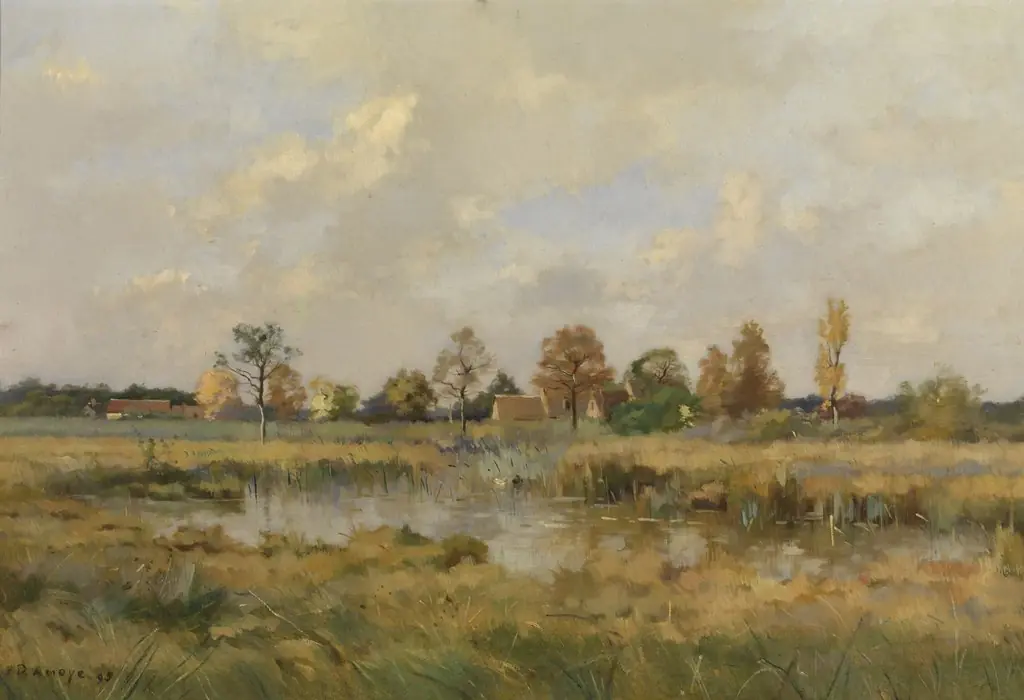 Landscape near Amiens, by Pierre Emmanuel Damoye
