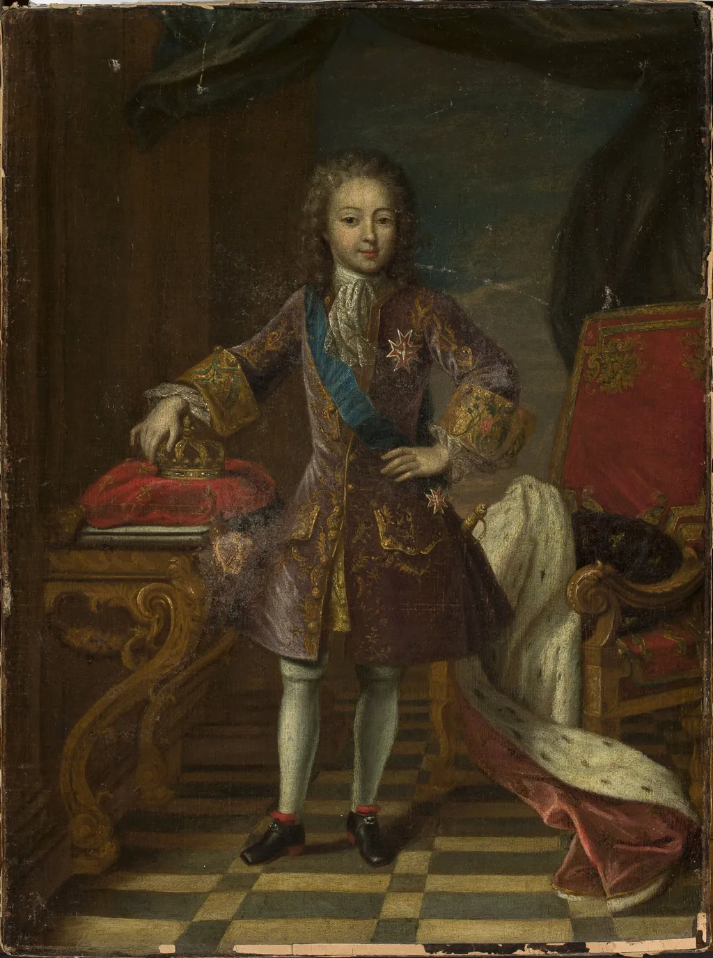 Portrait of Louis XV at the age of 10, by Pierre Gaubert, oil, 1709