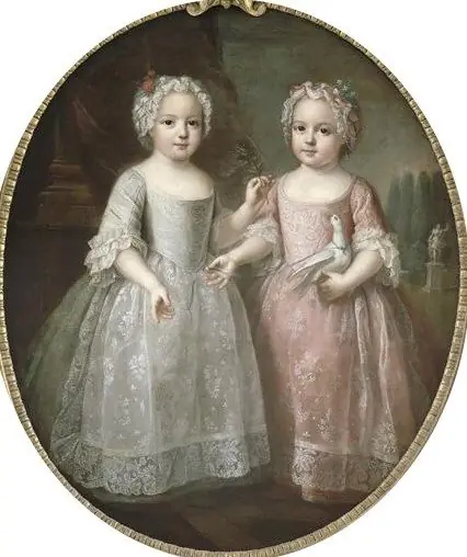 Louise-Élisabeth de France and her twin sister Henriette de France, by Pierre Gobert