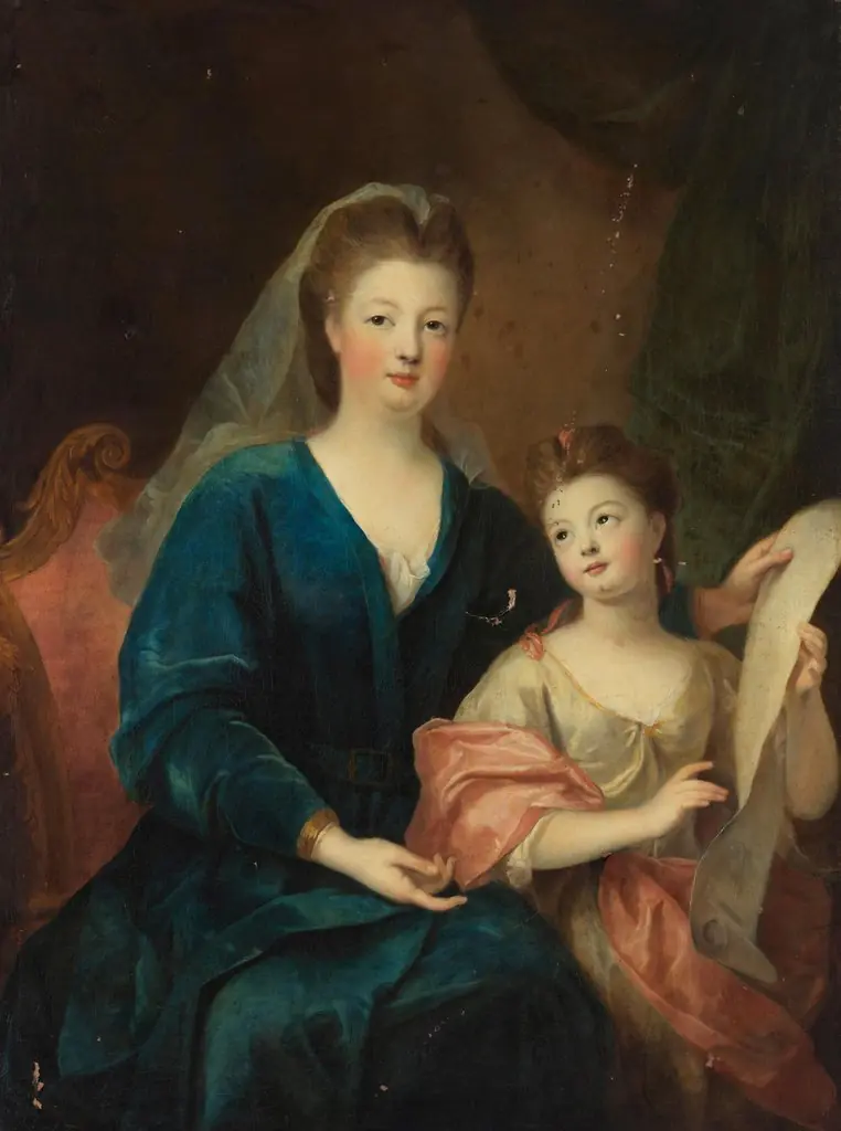 The Duchess of Bourbon and her daughter, by Pierre Gobert