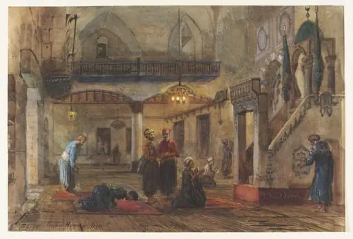 Mosque. Souk el Hommos. Byrout, by Pierre Henri Theodore Tetar van Elven