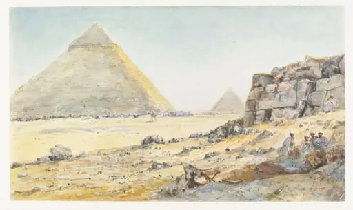 Tombeau de Lipsius.  Pyramide. Chefren. 1880-1890, by Pierre Henri Theodore Tetar van Elven