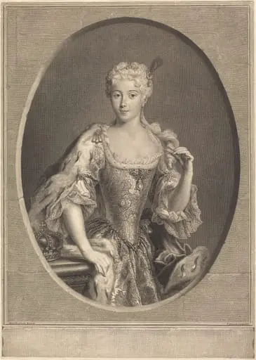 Maria Klementyna Sobieska, by Pierre-Imbert Drevet