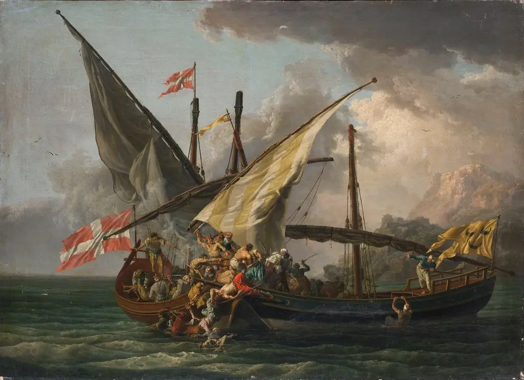 Sea Sattle: Grappling with a Ship, by Pierre-Jacques Volaire
