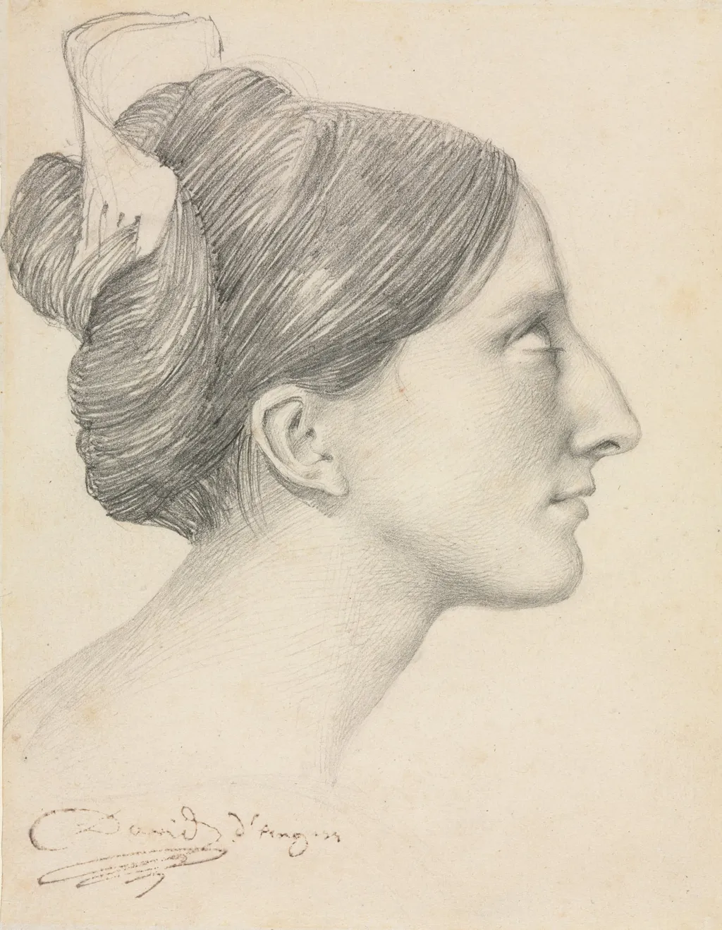Head of a Woman in Profile (George Sand), by Pierre Jean David d'Angers, 1833