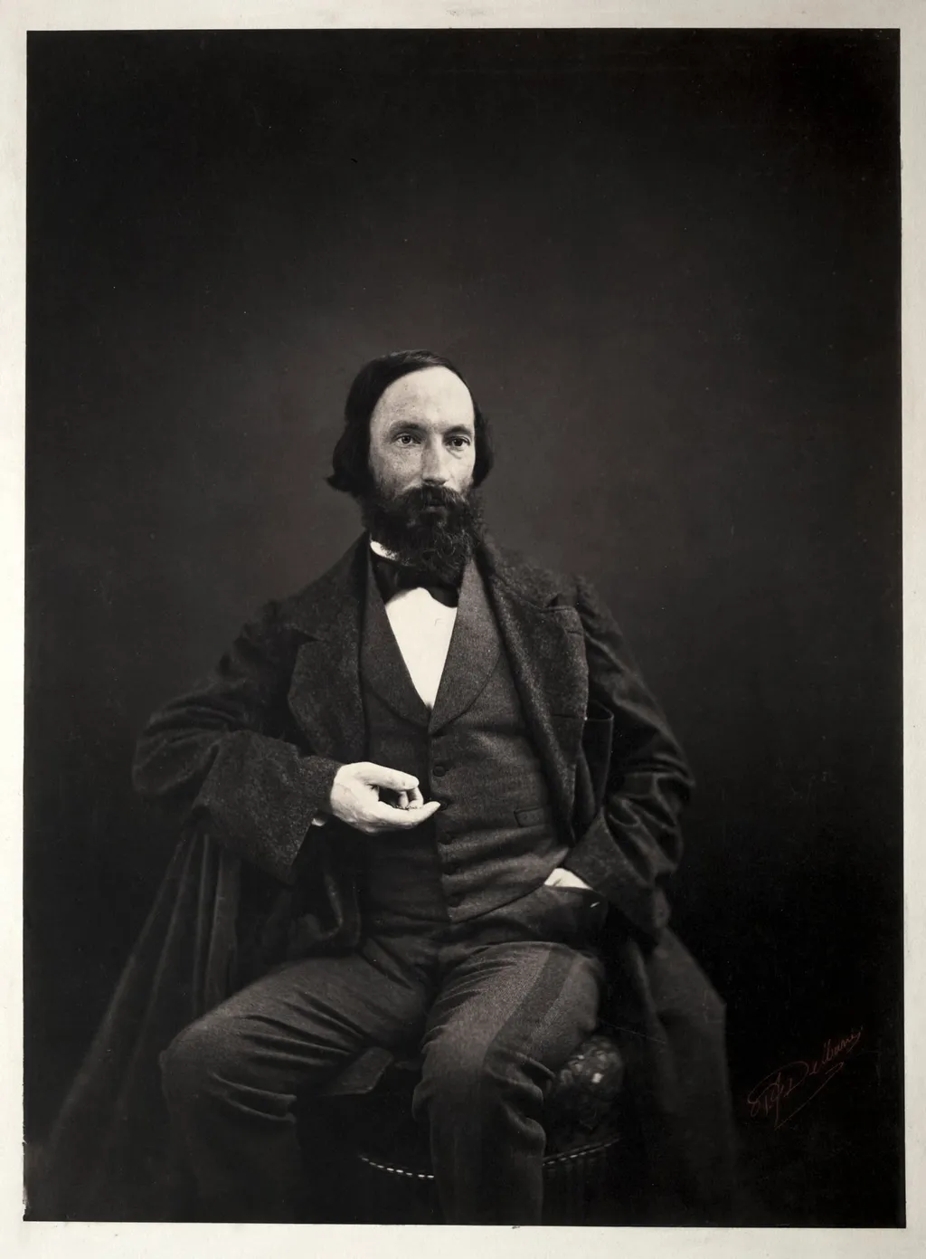 Auguste Vacquerie, by Pierre Jean Delbarre, 1860
