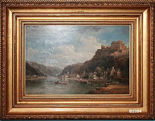 Het stadje Sankt Goar aan de Rijn, by Pierre-Justin Ouvrié